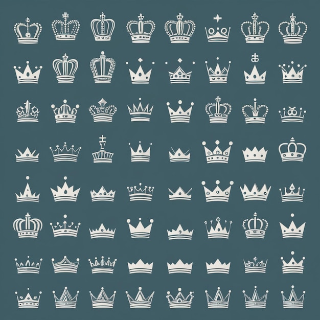 Photo a collection of crowns for the king