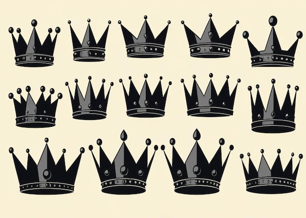 a collection of crowns with the word crown on them