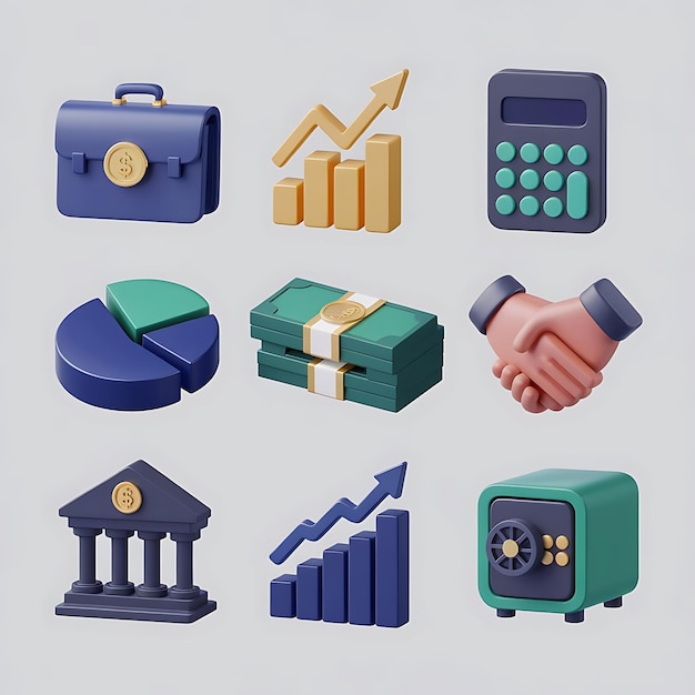 a collection of different icons including a watch and a clock