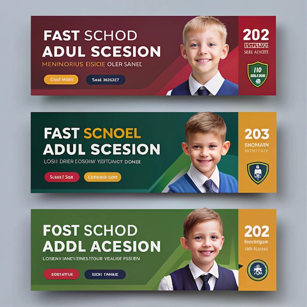 Photo a collection of different posters for fast school children