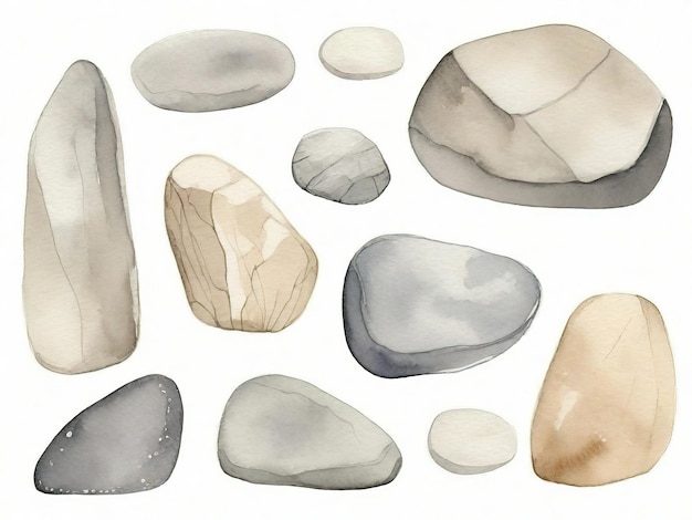 a collection of different rocks and rocks