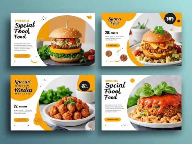 a collection of different types of food including a recipe for special special