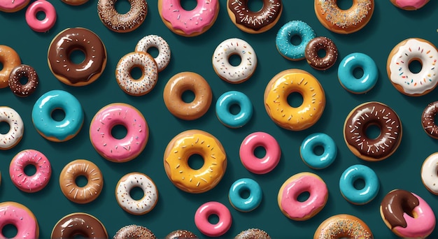 a collection of doughnuts with sprinkles on them