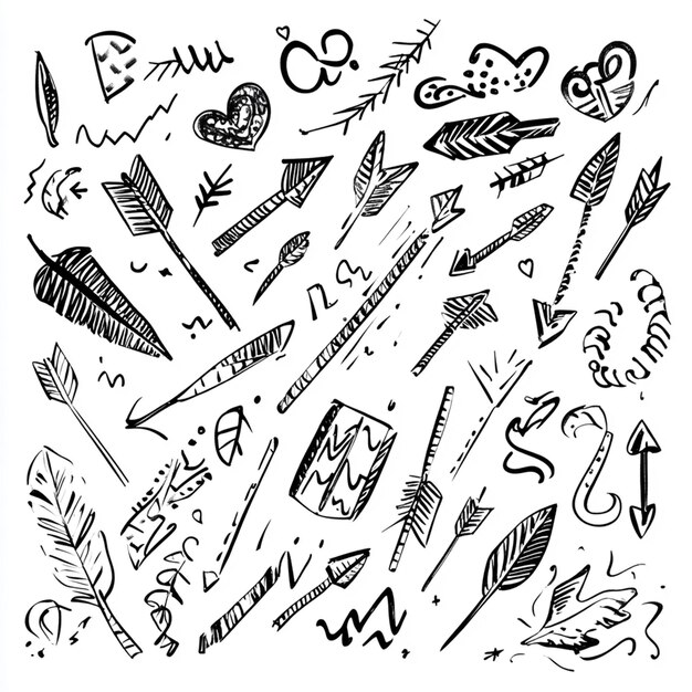 a collection of drawings of arrows and arrows with the word im a on the bottom