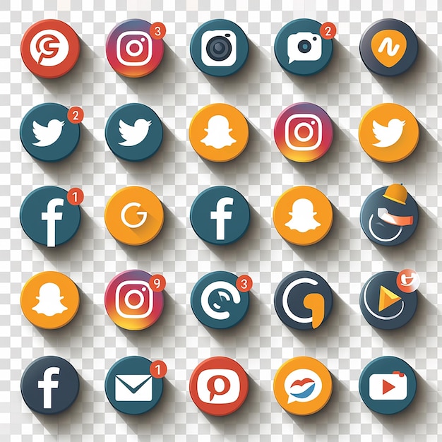 a collection of facebook and facebook icons with the facebook logo on the top