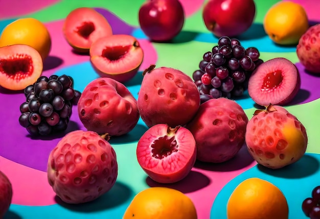 a collection of fruits including a skull a skull and a skull