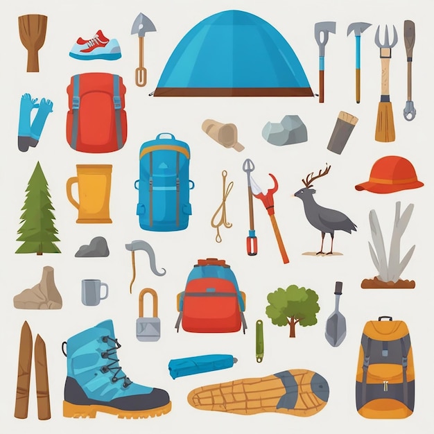 a collection of gardening items including a backpack a backpack and a backpack