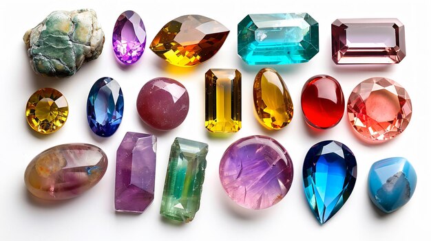 Photo a collection of gemstones including one that has the word love on it