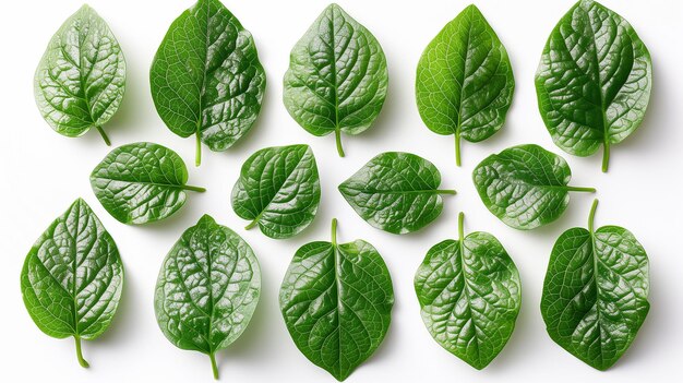 a collection of green leaves with the words quot mint quot on them