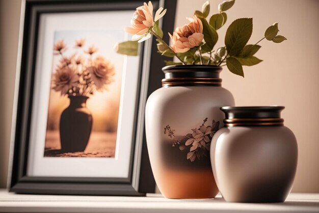 A collection of home decor items such as vases and picture frames that showcase a love of design