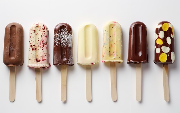 A Collection of Ice Creams with different flavours