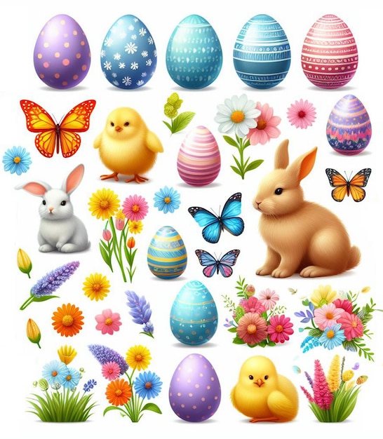 Collection icon egg and bunny