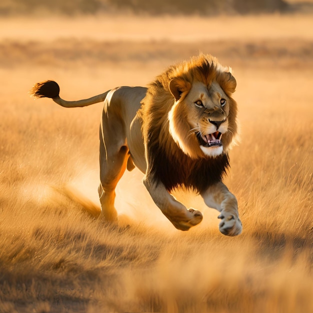 Collection of lion running 1