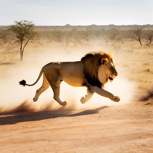 Photo collection of lion running