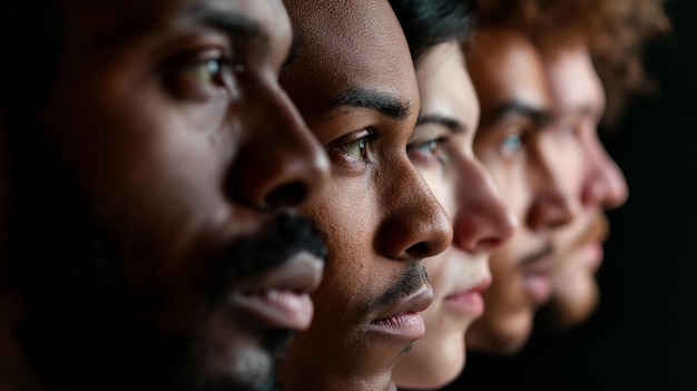 collection of men with various hair and skin colors standing together showing diversity in appearance