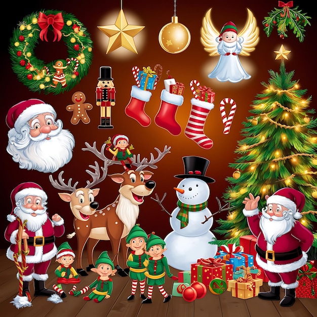 Collection of Merry Christmas colorful background images