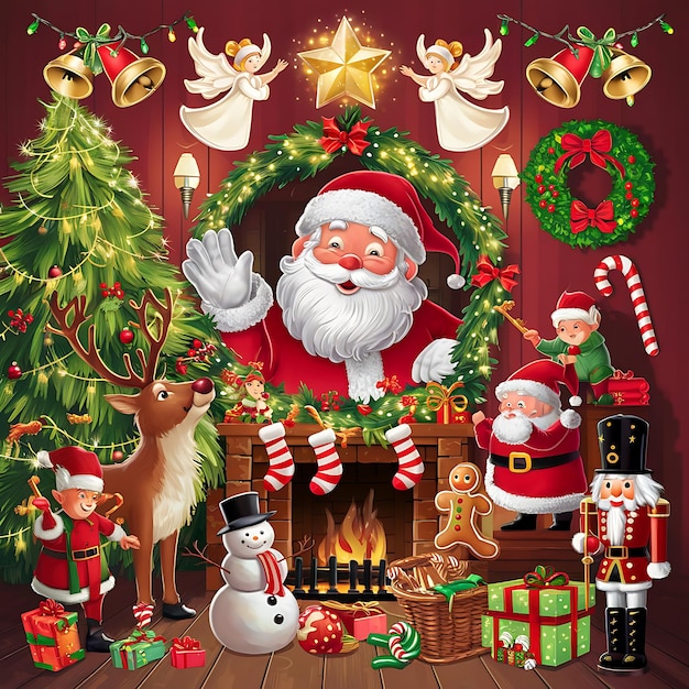 Collection of Merry Christmas colorful background images