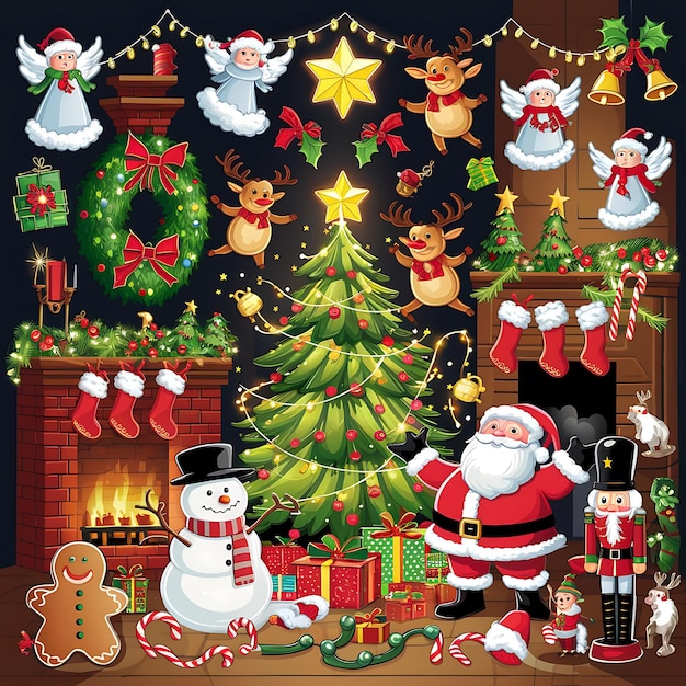 Collection of Merry Christmas colorful background images