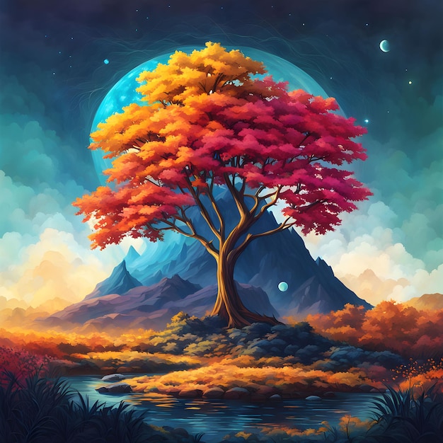 collection of natureinspired images infused with vibrant colors and surreal landscapes exploring t