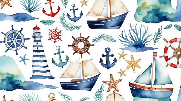 a collection of nautical items including a boat sailboat and a sailboat