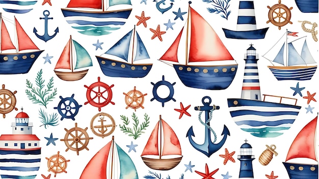 a collection of nautical items including sailboats sailboats and sailboats