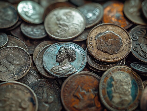 A collection of old coins