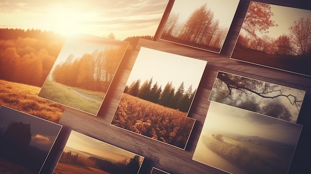 Collection of photos design background