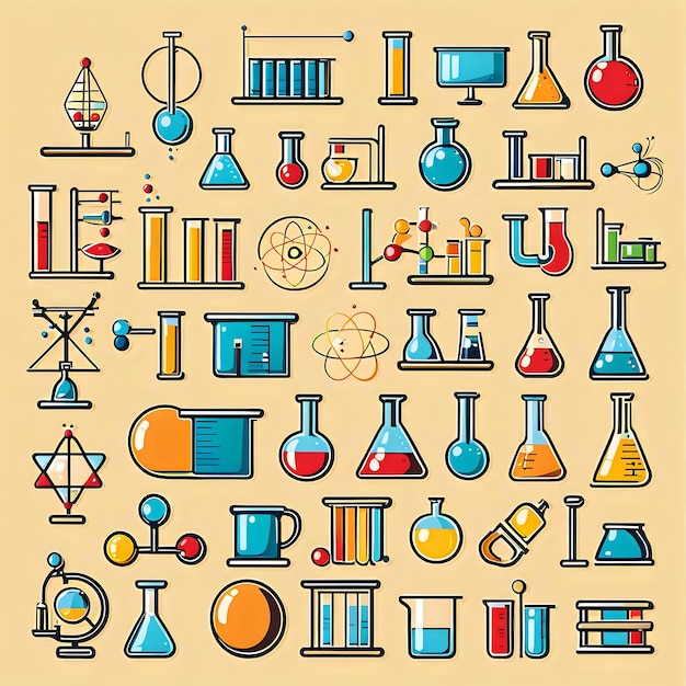 Photo collection of physics and chemistry symbols designs