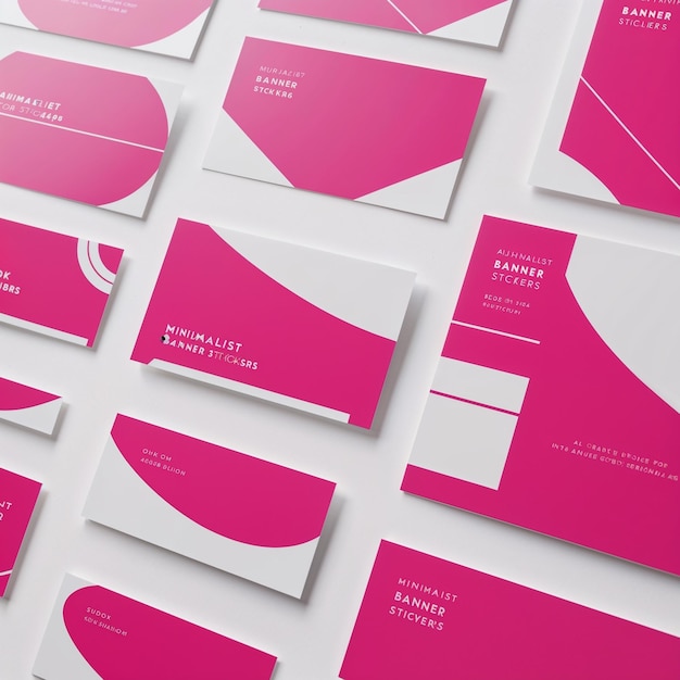 a collection of pink business cards with the word  logo  on them