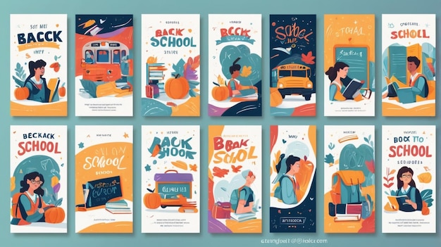 Photo a collection of posters for black friday school