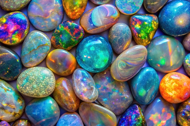 a collection of rainbow marbles including rainbow colors