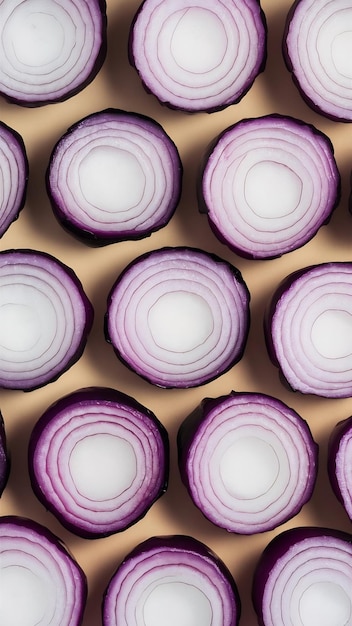 Photo collection of red onion rings isolated on transparent on isolate transparency background png