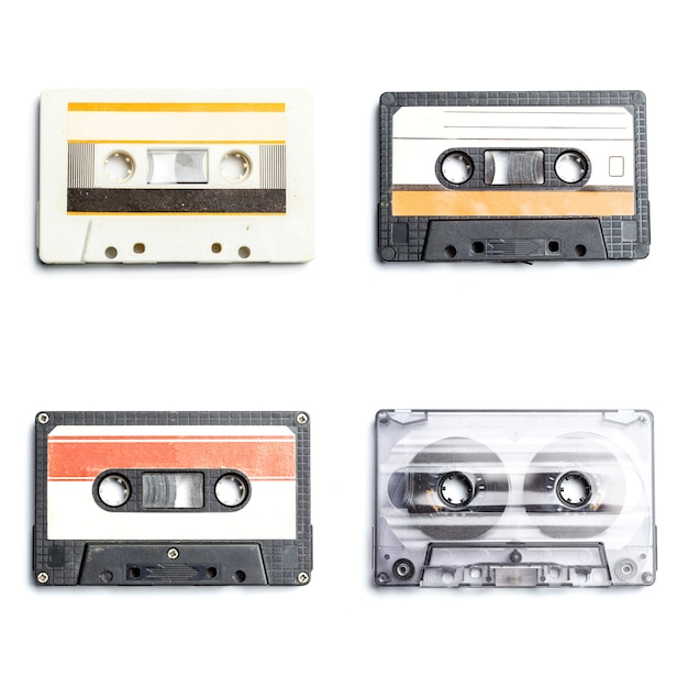 Collection of retro audio tapes