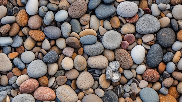 A collection of rocks on the beach