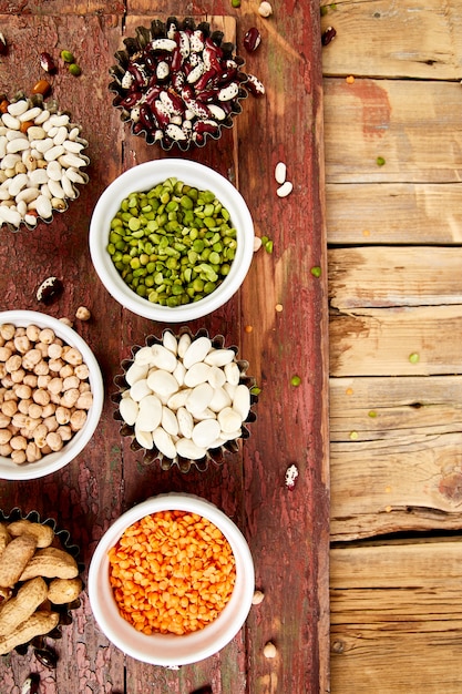 Collection set of beans and legumes