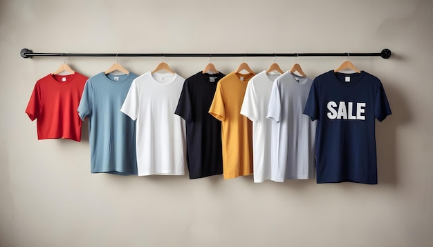 a collection of shirts hanging on a hanger with the words quot fly sale quot