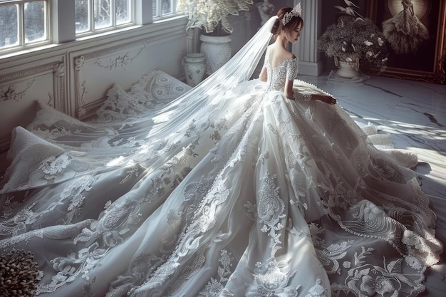 A collection of stunning wedding dresses