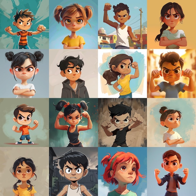 A Collection of Stylized Character Portraits