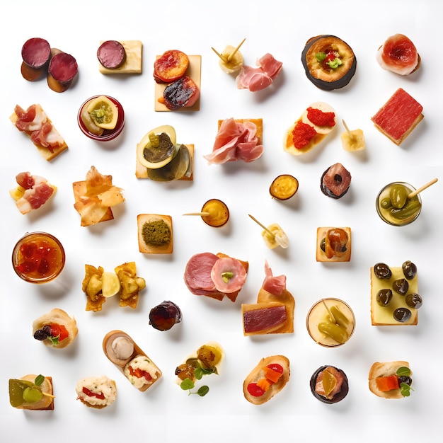 A collection of Tapas Assortment