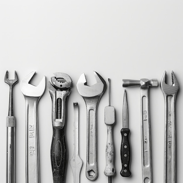 a collection of tools including one that says  brand