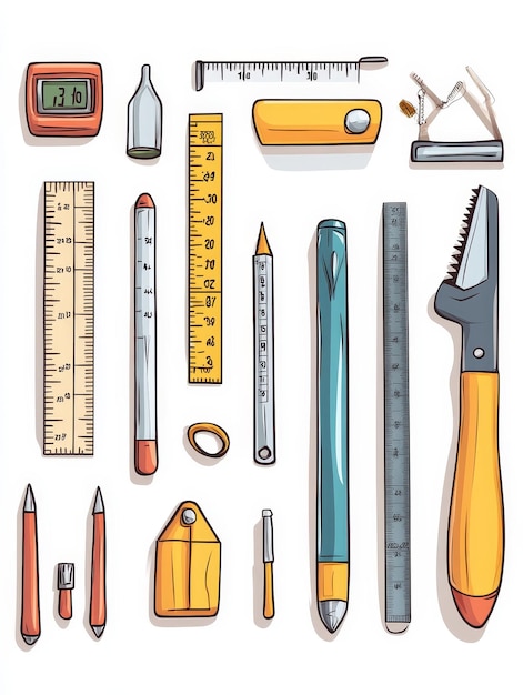 Photo collection of tools and supplies for crafts