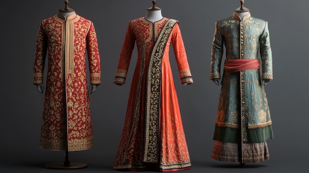 a collection of traditional clothes including one of the most popular styles