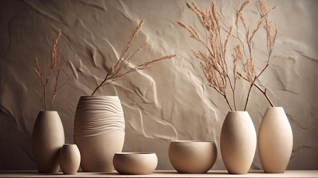 A collection of vases with flowers on a table.