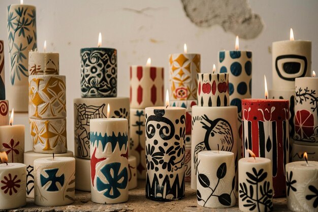 a collection of vases with the word  no  on them