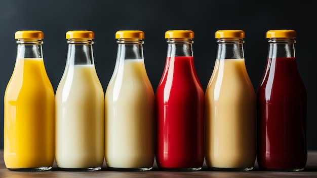 Collection of Vintage Milk Bottles Filled with Memories