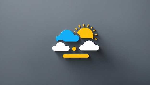 Photo a collection of weather icons representing various atmospheric conditions