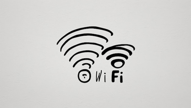 Photo a collection of wifi symbols and icons representing connectivity