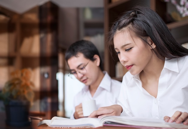 College students sitting at desk 