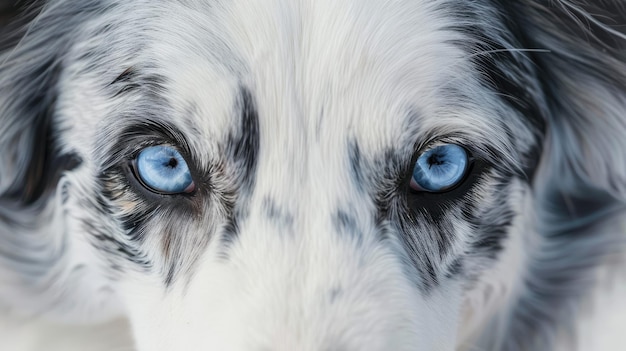 Collie eyes closeup Generative AI