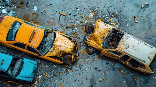 Photo collision chaos capturing car crashes